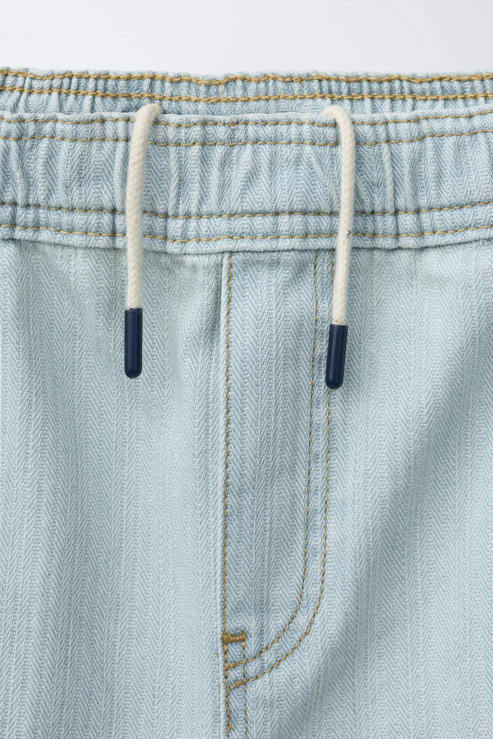 ZARA ЖАККАРДОВЫЕ ДЖИНСЫ BALLOON, СИНИЙ