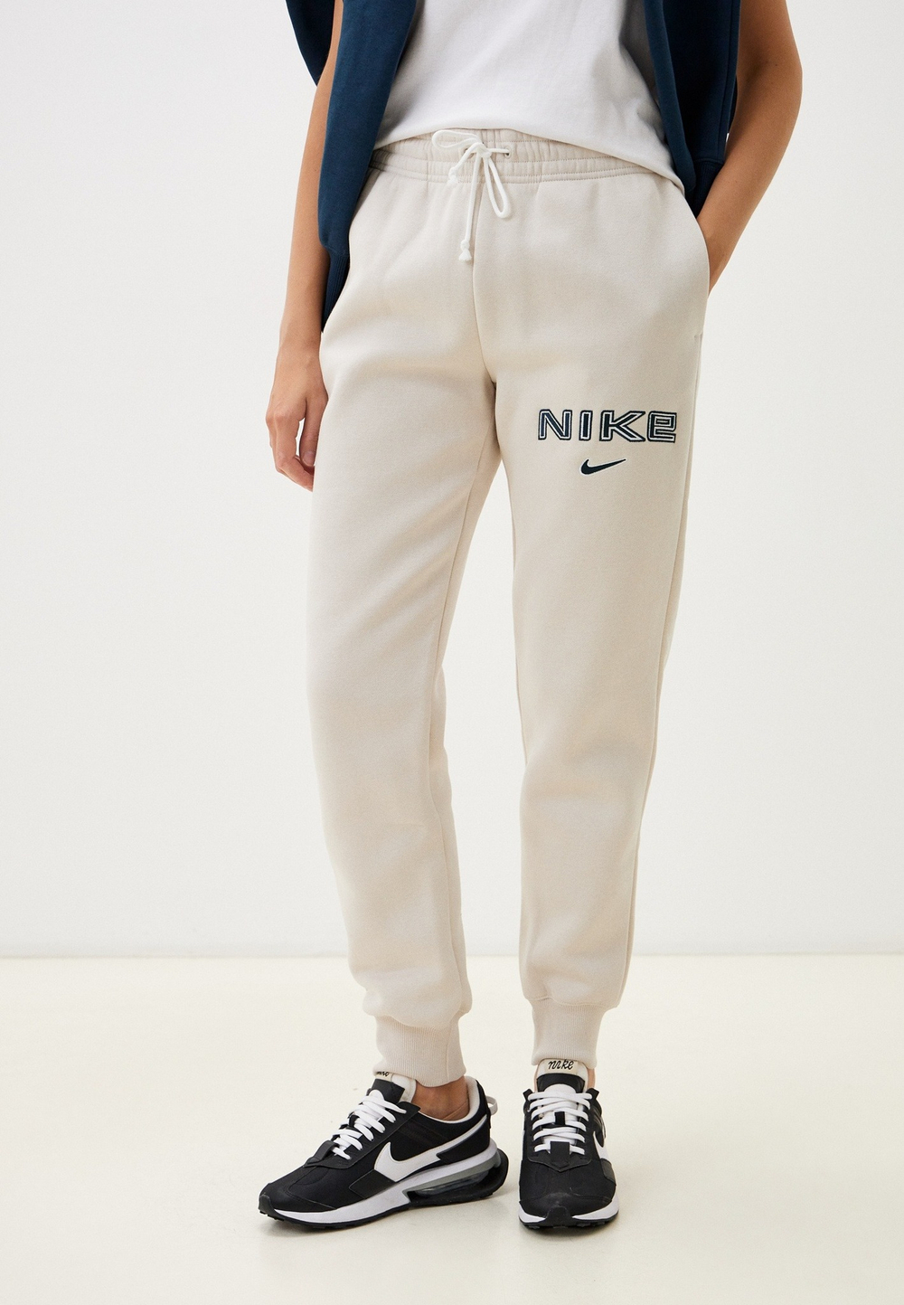 Брюки спортивные женские NIKE W NSW PHNX FLC MR STD LOGO PNT