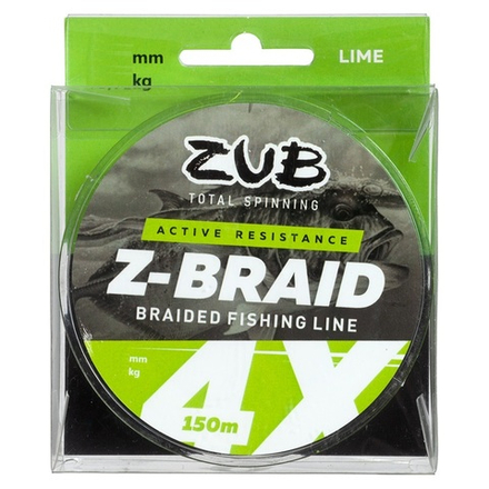 Шнур ZUB Z -BRAID Lime 150m 0,30мм