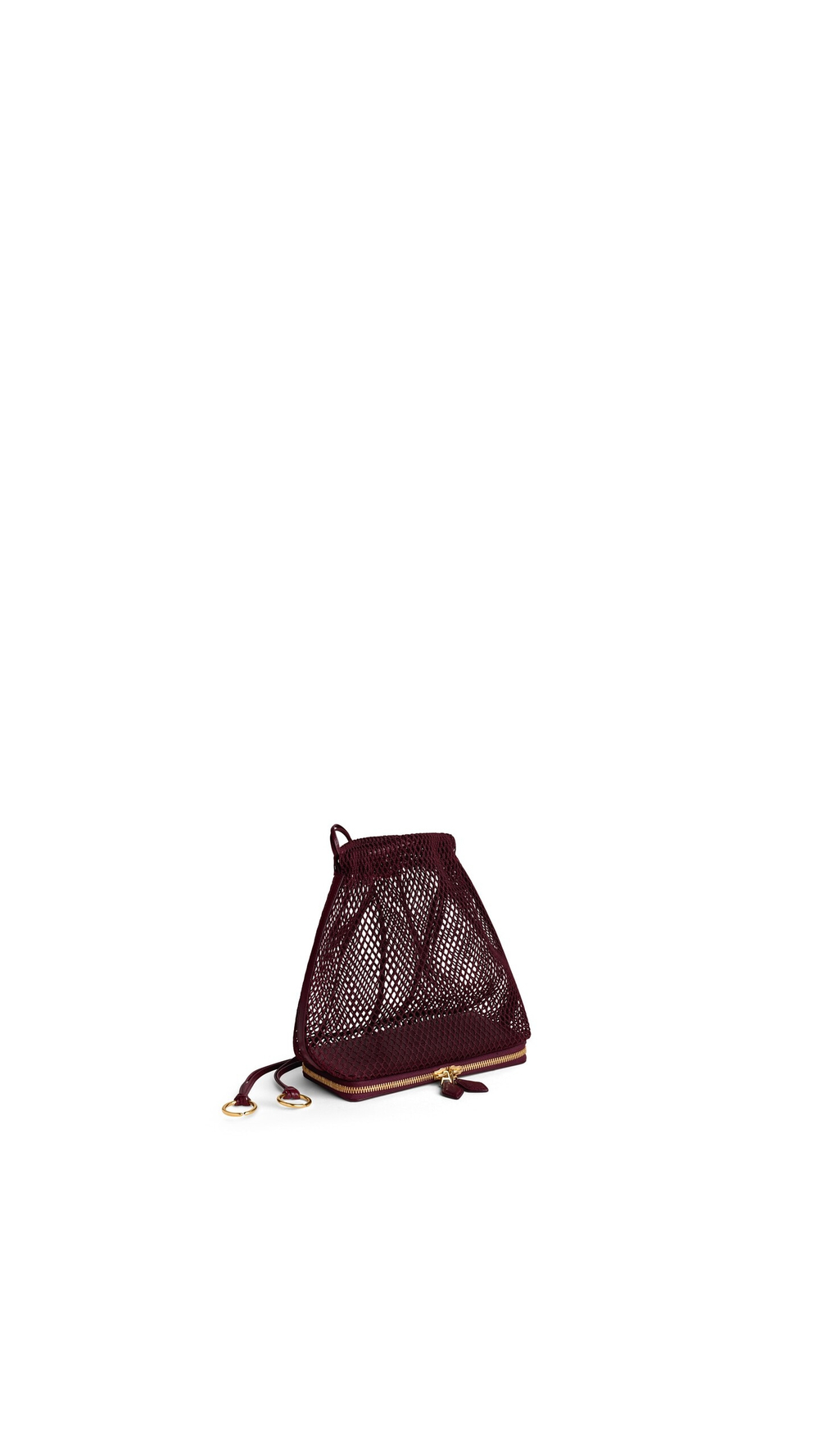ALAÏA СУМКА LE POCHON В СЕТОЧКУ, ГРАНАТОВО-КРАСНЫЙ
