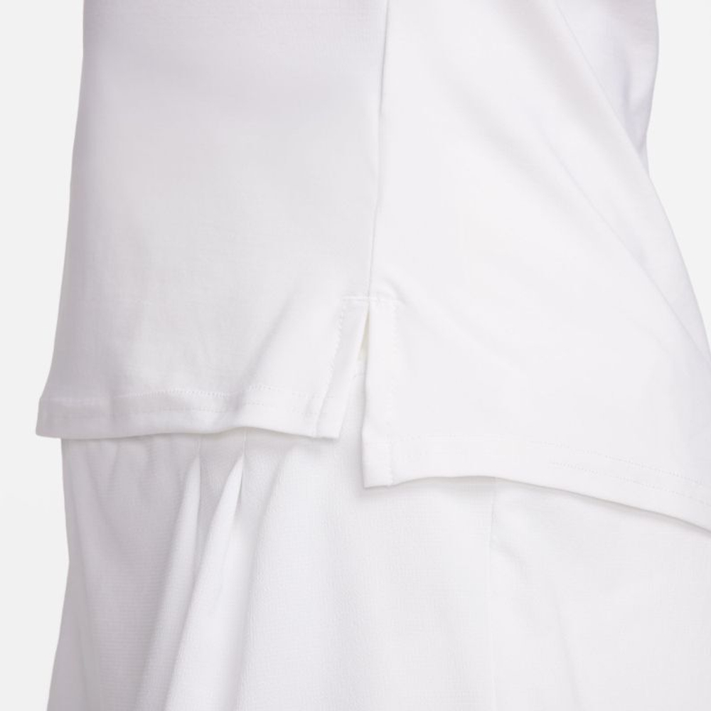 Женская теннисная футболкаNike Court Advantage Dri-Fit 1/4-Zip Tennis Mid Layer - White