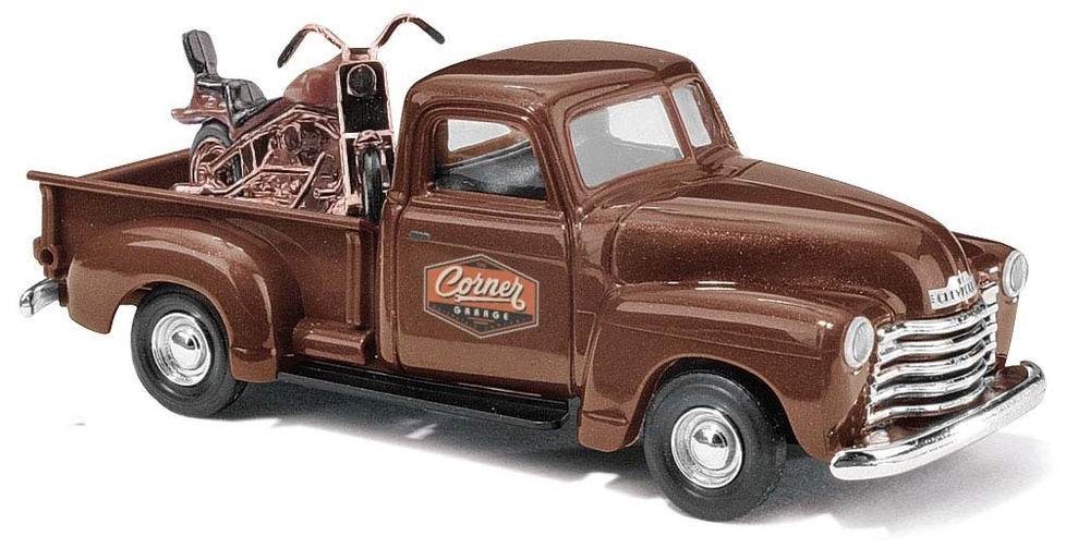 Автомобиль Chevrolet Pick-up с мотоциклом (H0)