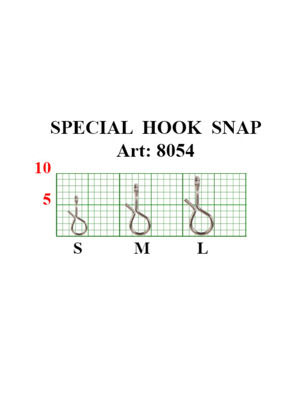 Застежка рыболовная Fish Crystal  НАХЛЫСТ/БАЛАНСИР Special Hook Snap 8054 M ( 5 упаковок )