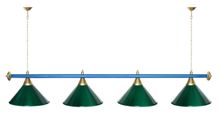 Лампа STARTBILLIARDS 4 пл. (плафоны антик медь,штанга антик медь,фурнитура золото)
