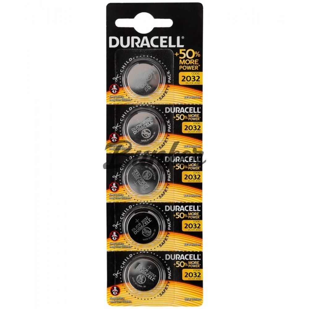 Элемент питания Duracell CR2032-5BL