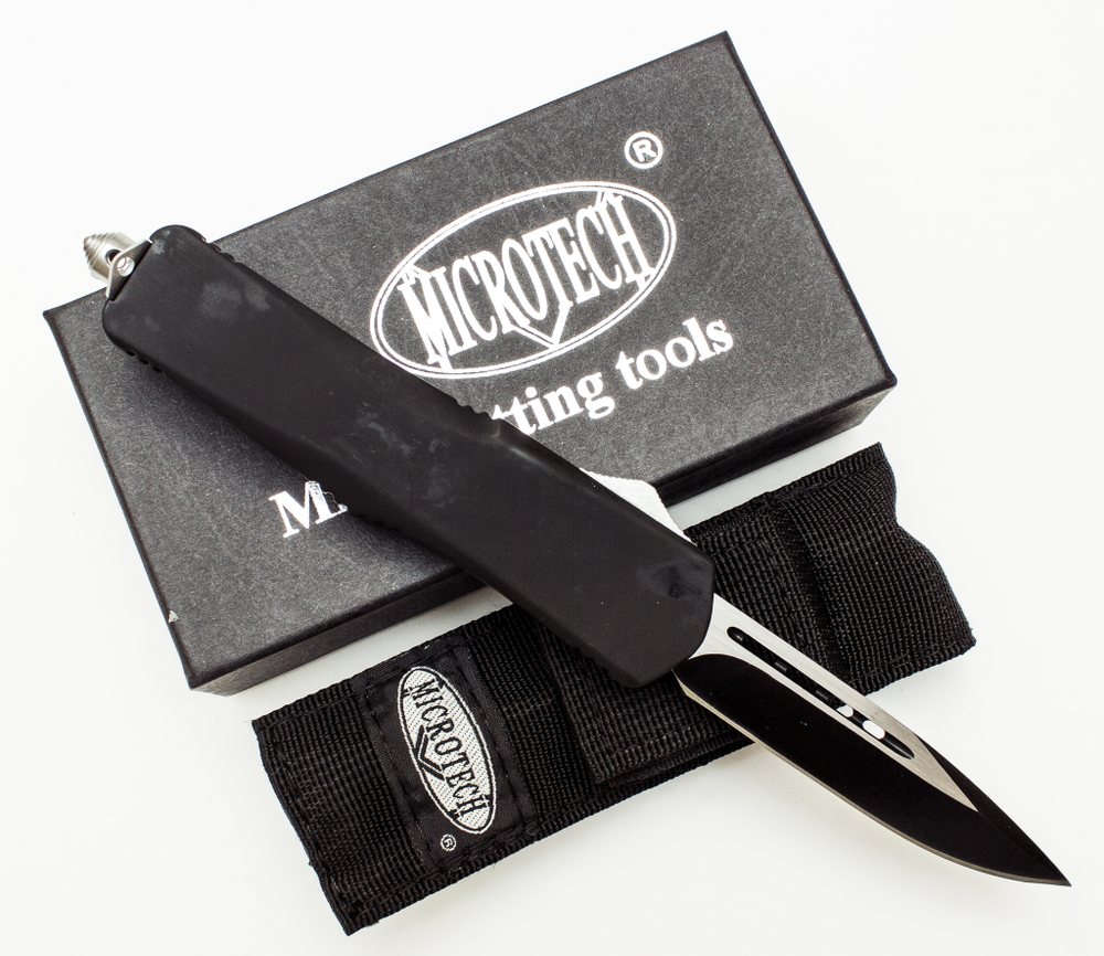 Нож Microtech Combat Troodon (черный) двухсторонний реплика