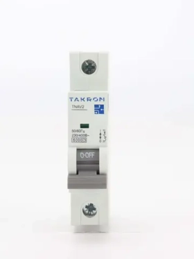 Автоматический выключатель TAKRON серия TNAV2-1P-С6 6А 6кА тип C