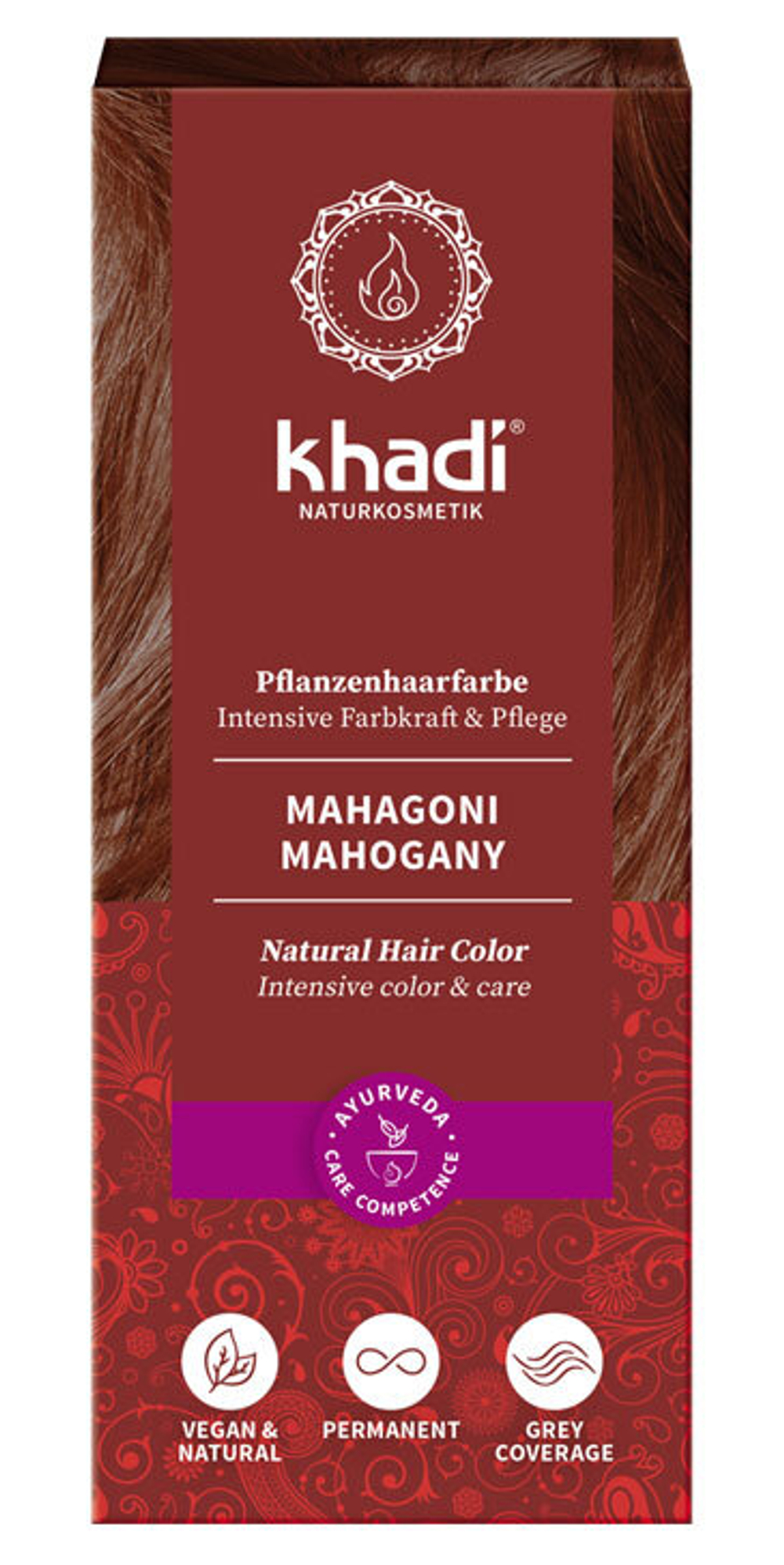 Цвет волос Mahogany Khadi, 100 гр