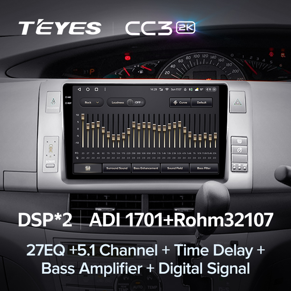 Teyes CC3 2K 10,2"для Toyota Previa, Estima 3 2006-2019 (прав)