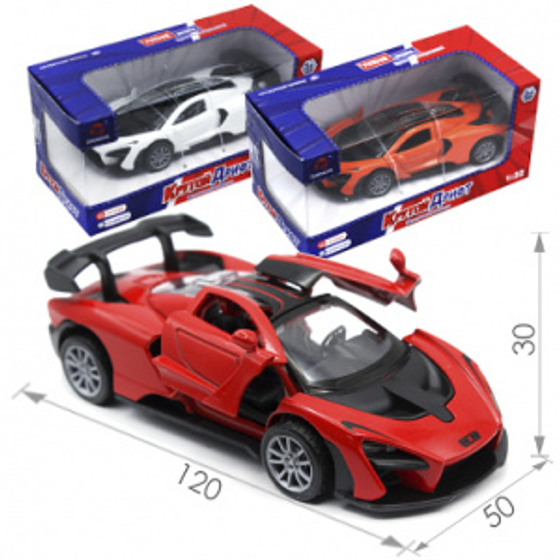 Метал. транспорт 12см МАКЛАРЕН SENNA MSO откр.двери   инд. кор