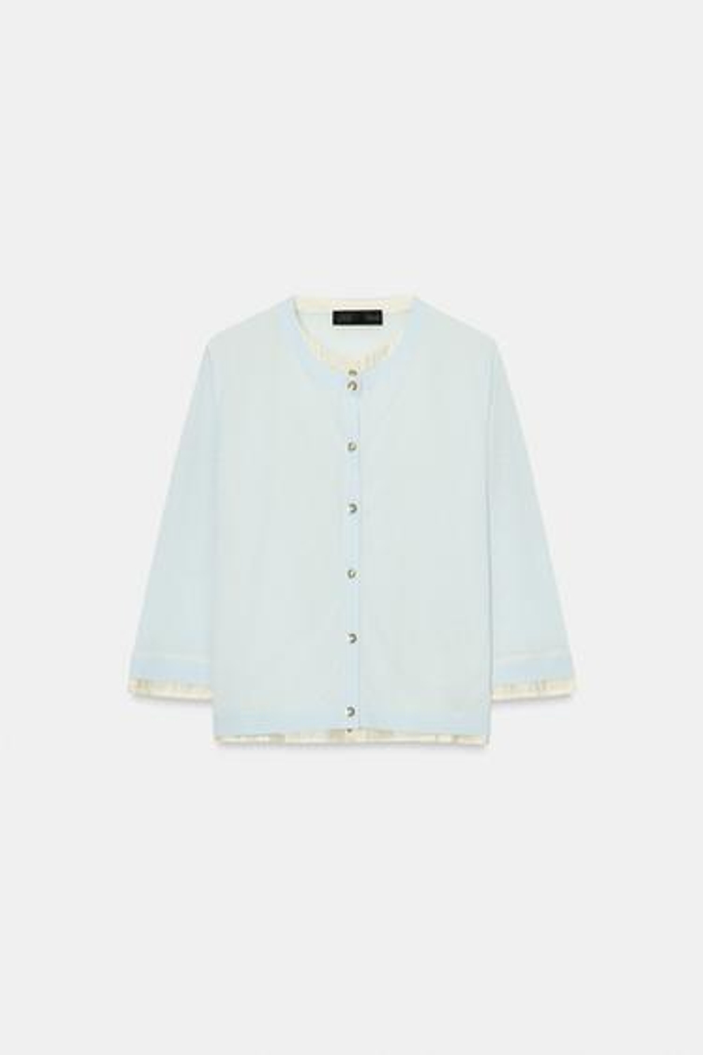 КОНТРАСТНАЯ ВЯЗАННАЯ КУРТКА - ZARA