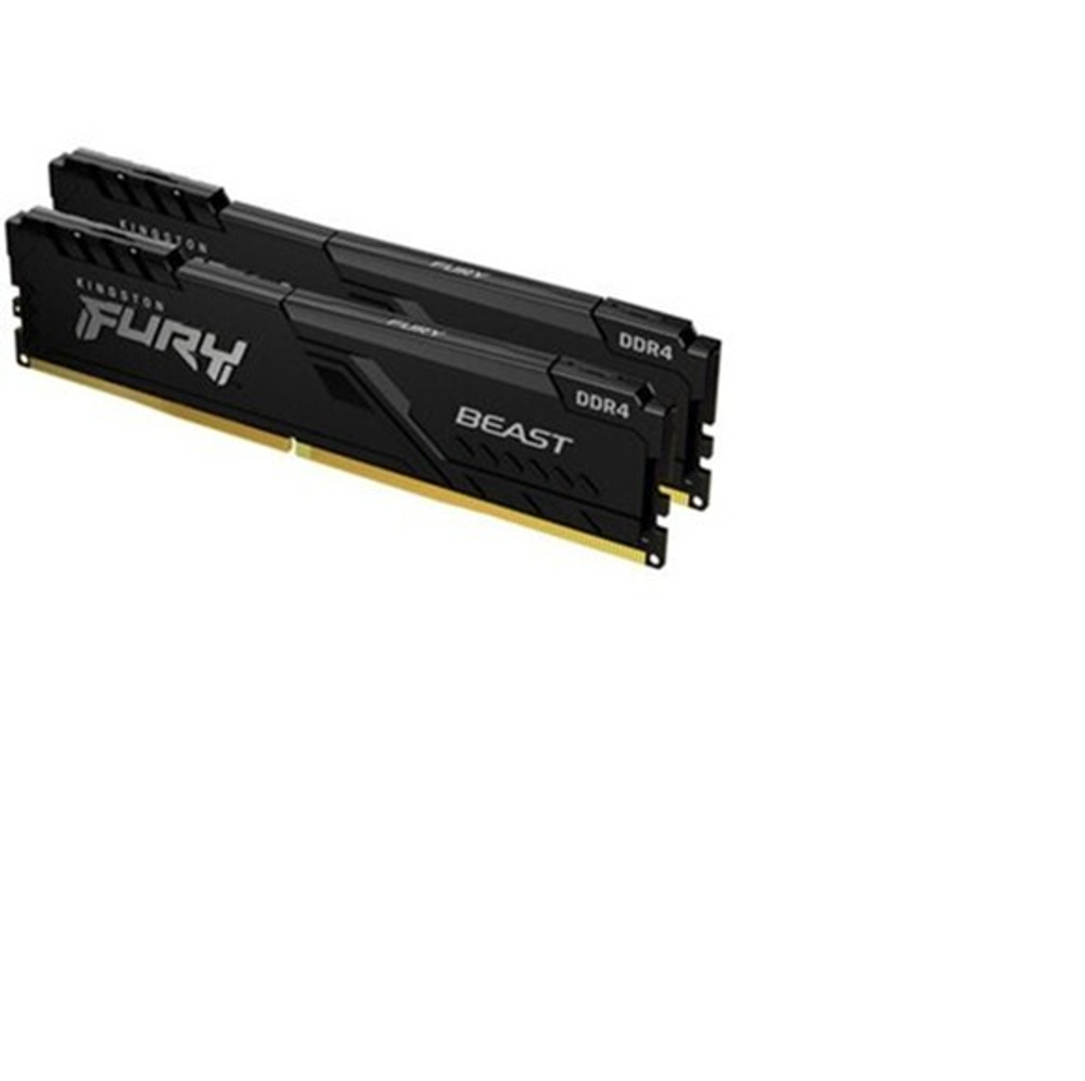 Оперативная память KINGSTON Fury Beast Black DDR4, 2 8Gb, 3600 MHz, DIMM PC-28800, ECC Low Profile Registered KF436C17BBK2/16 KF436C17BBK2/16