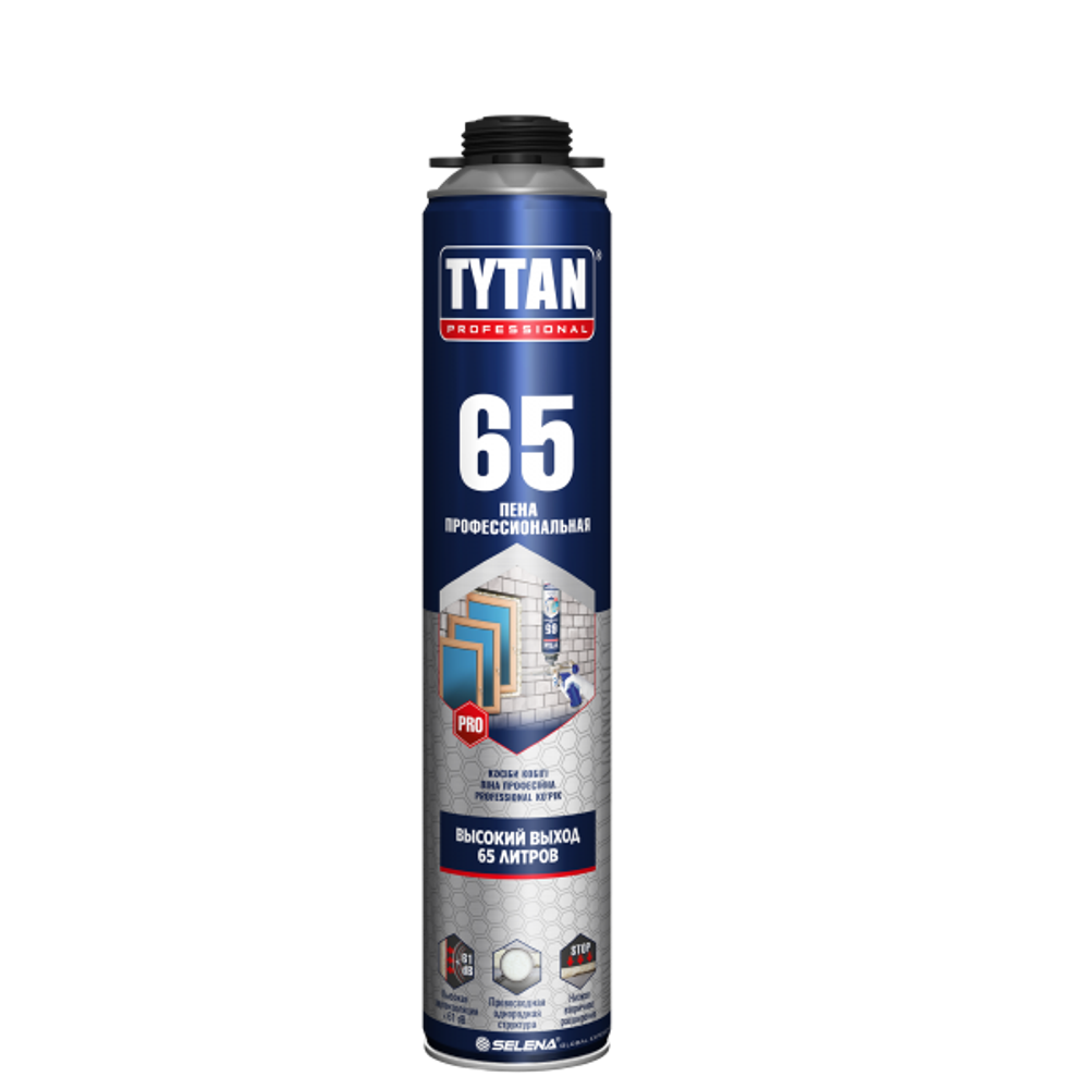 Пена монтажная TYTAN 65, всесезонная профессиональная, 750мл