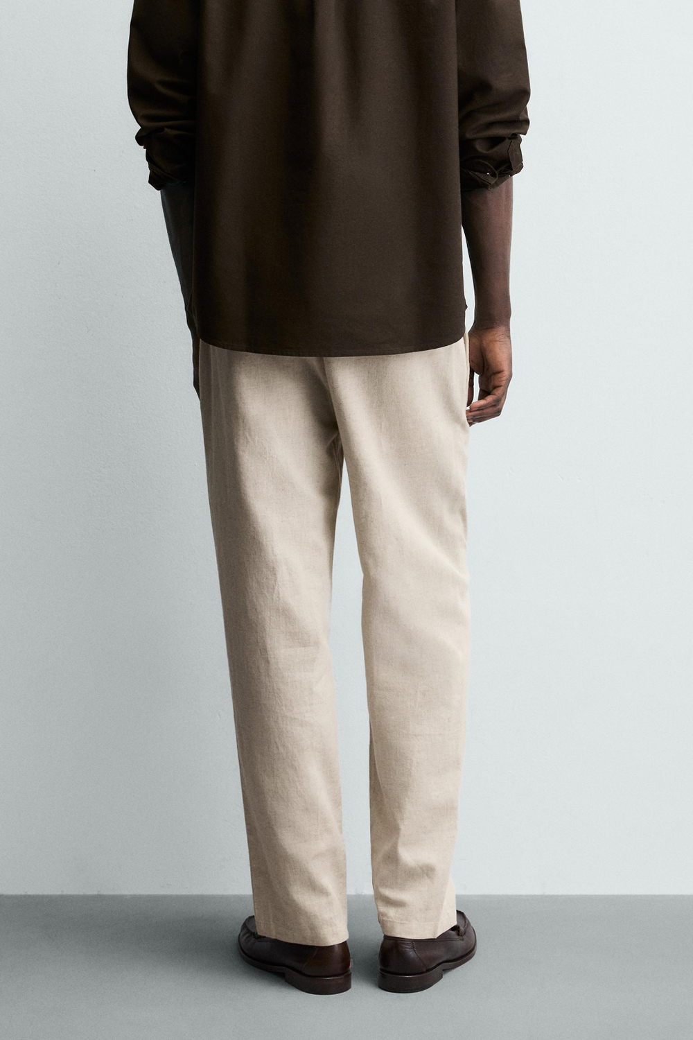 БРЮКИ RELAXED FIT ИЗ ХЛОПКА И ЛЬНА — ZARA · 4470/460
