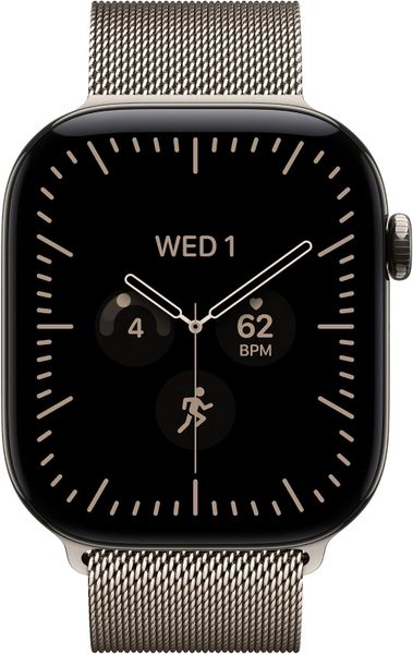 Умные часы Apple Watch Series 12 46 мм Natural Titanium Case with Milanese Loop (M/L) Натуральный титан | Natural