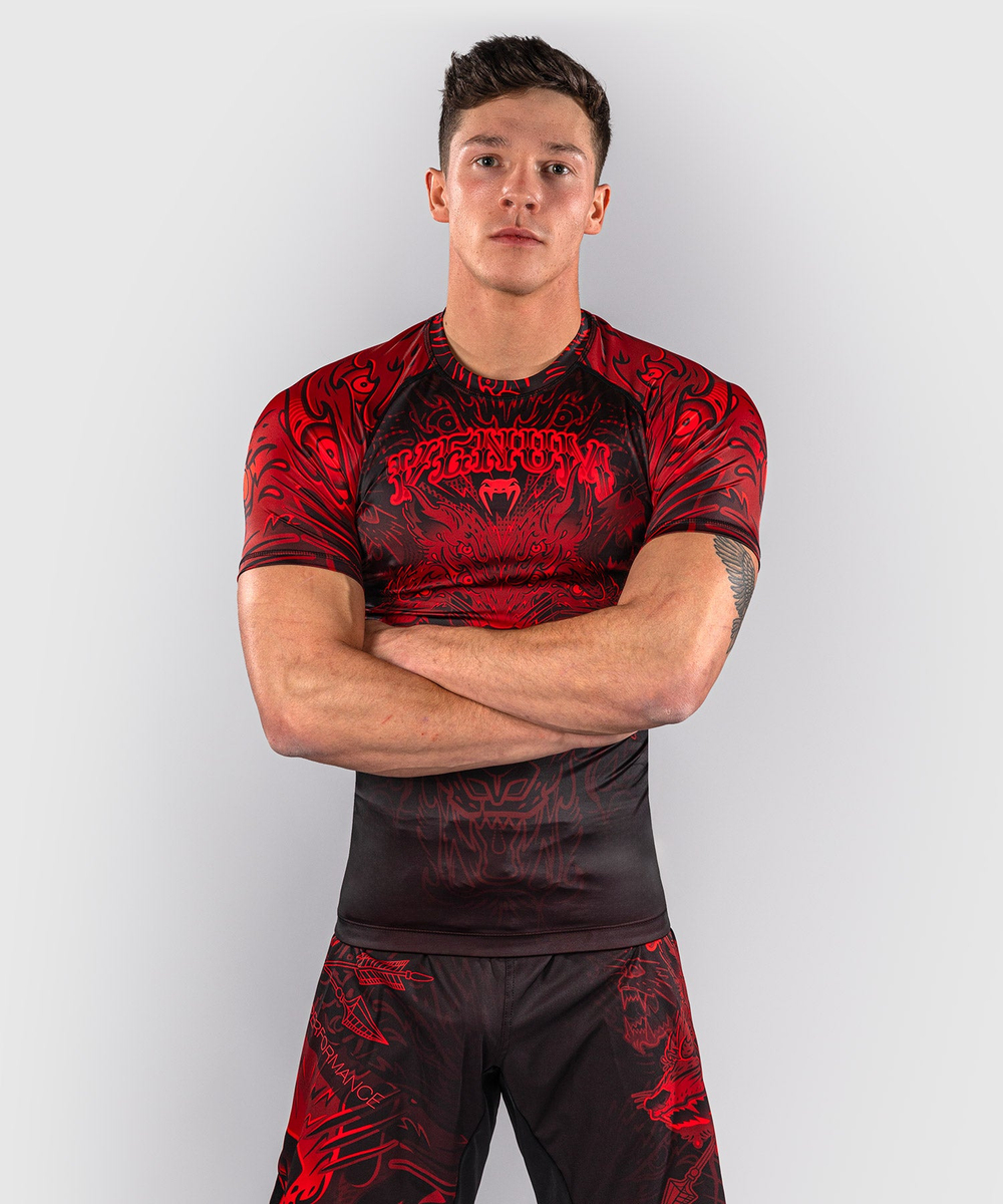 Рашгард Venum Wolf Atak Black/Red S/S