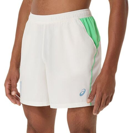 Мужские теннисные шорты Asics Padel Court 7in — cream/vital green