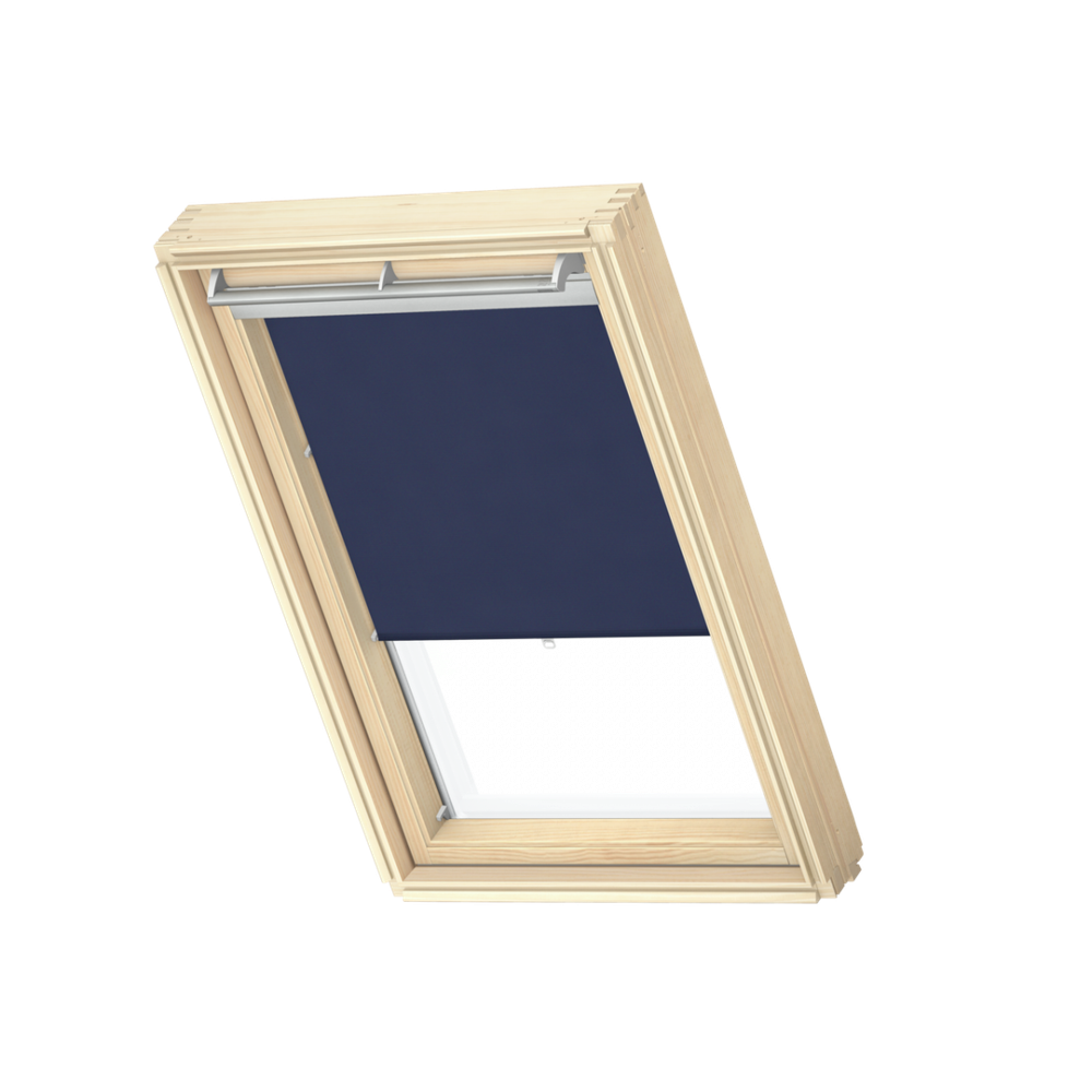 Рулонная штора на крючках VELUX RHL 78х160 синяя