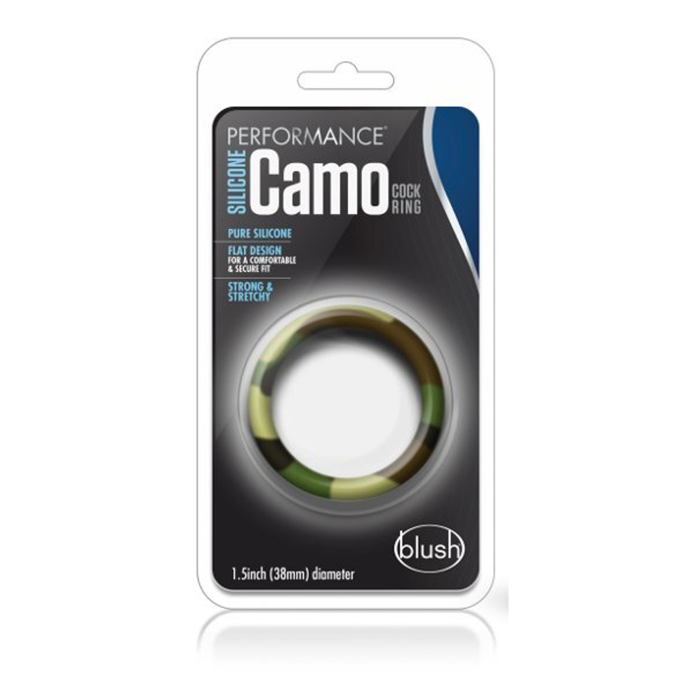 Эрекционное кольцо камуфляжной расцветки Silicone Camo Cock Ring (Цвет: зеленый камуфляж)