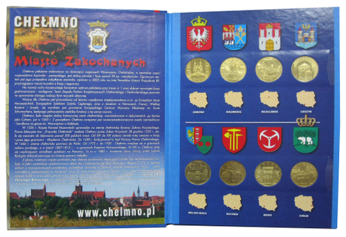 Альбом с монетами "Города Польши" 2005-2008 г. 32 монеты