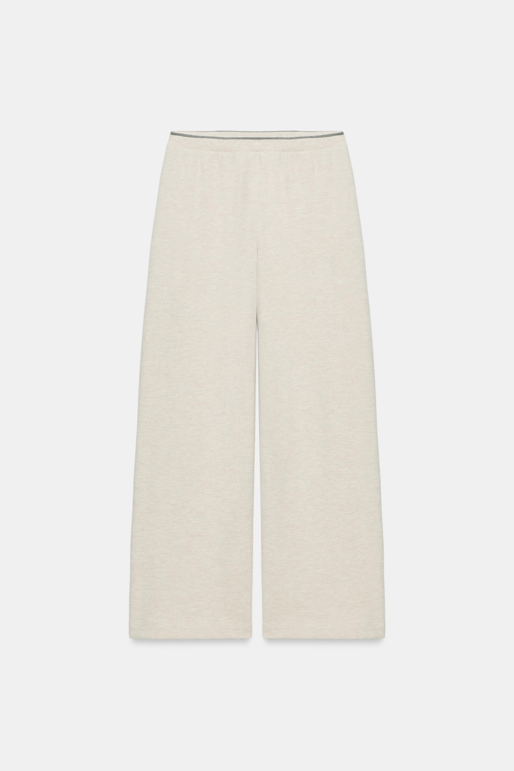 БРЮКИ ИЗ МЯГКОЙ ТКАНИ С КОНТРАСТНОЙ ПОЛОСКОЙ — ZARA