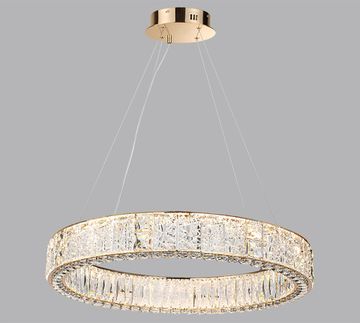 Подвесная хрустальная светодиодная люстра 100W 3700К 5071/100L золото Version Odeon Light