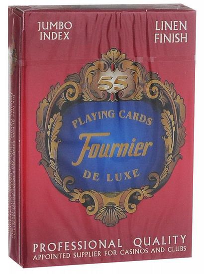 Карты Fournier no 818 g - linen finish red/blue