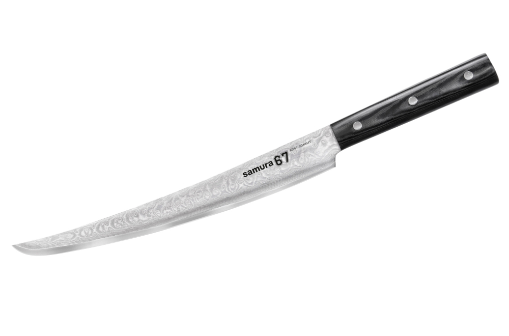Нож кухонный для нарезки 23см Samura Микарта SD67-0046MT/K