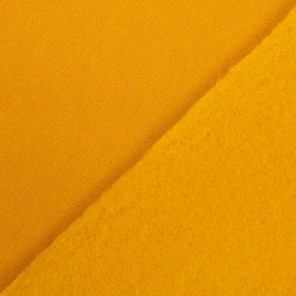 Футер 2-нитка с начесом 275 г/м², 150х180±5 см, желтый/yellow, Gamma DBKTN