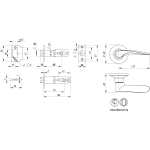 Ручка защелка DK620 AB-ET (6020 AB-E) (кл./фик.) бронза