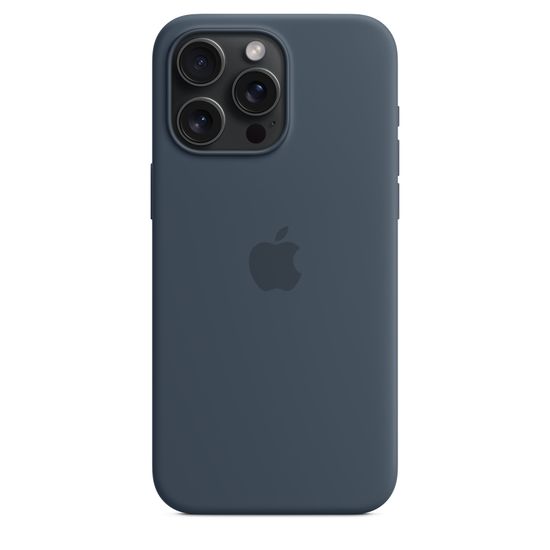 Силиконовый чехол Apple для iPhone 15 Pro Max с MagSafe Синий