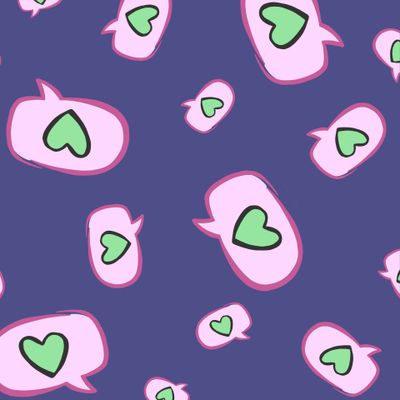 romantic illustration, birthday or valentines pattern, love