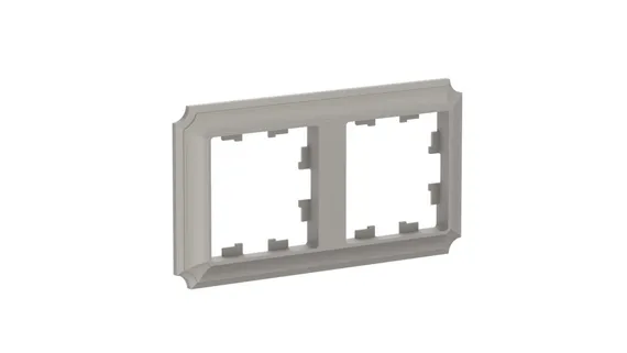 Рамка пластиковая на 2 поста универсальная Systeme Electric AtlasDesign Antique Шампань ATN100502
