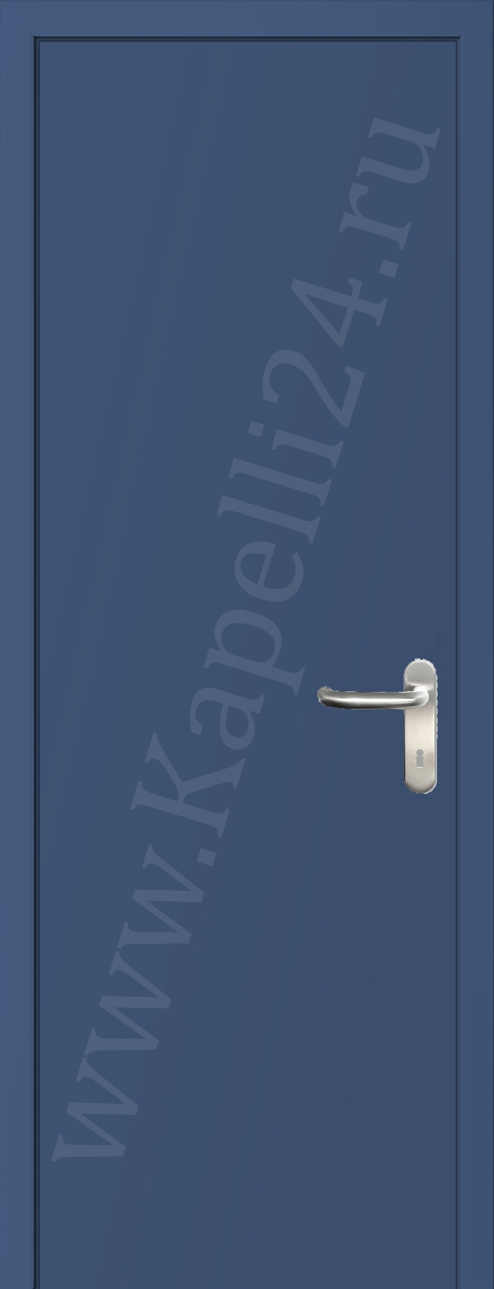 Дверь влагостойкая пластиковая KAPELLI multicolor ДГ RAL 5023 Отдаленно-синий + коробка
