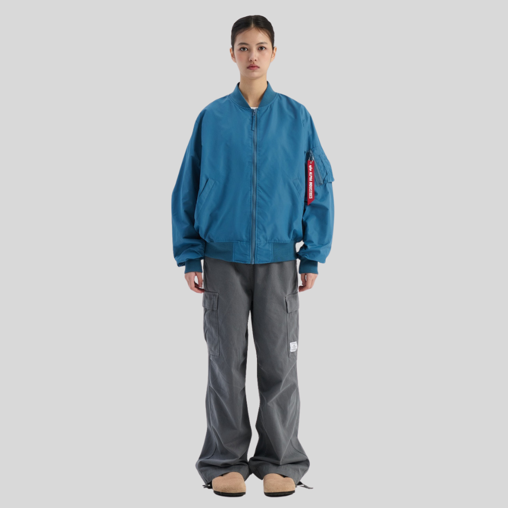 Бомбер Alpha Industries Logo L-2B Hunter Relaxed Denim Blue (Синий)
