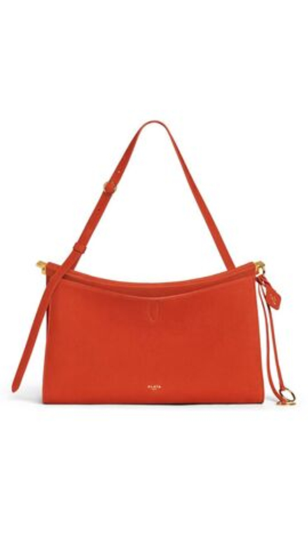 ALAÏA СУМКА LE CLICK POCKET 35 ИЗ НУБУКА, ТЕМНО-ОРАНЖЕВЫЙ