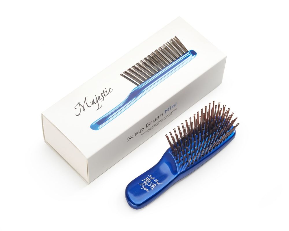 Расческа Majestic Scalp Brush синяя (дорожная версия)
