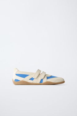 ZARA СПОРТИВНЫЕ БАЛЕТКИ, СИНИЙ
