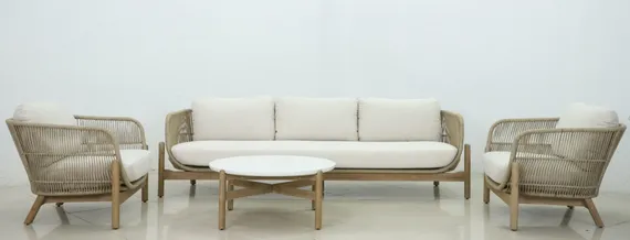 Трехместный уличный диван Talara, 231 см, массив акации