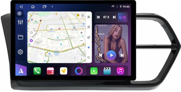 Магнитола для Jetta VS5, VS7 2022+ - FarCar BX877 монитор 13" 2K QLED на Android 13, Быстрая, CarPlay, 4G SIM-слот