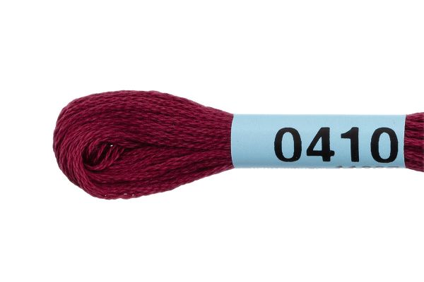Мулине Gamma 100% хлопок, цв.0410 т-бордовый, 24 мотка по 8 метров