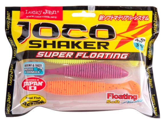Виброхвосты съедобные LJ Pro Series JOCO SHAKER 4.5in (11,43 см), цв. MIX, 3 шт.