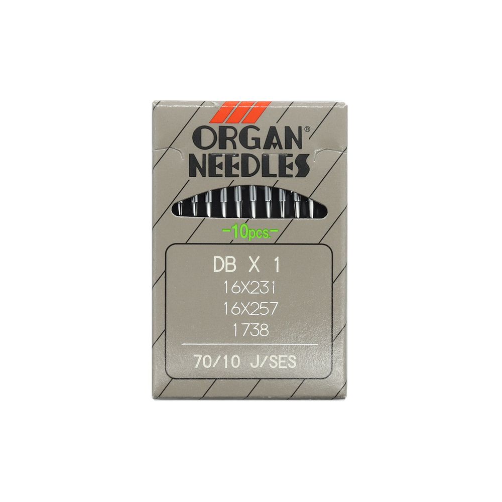 Иглы для промышленных швейных машин DBx1, №70 J (SES), 10 шт, Organ
