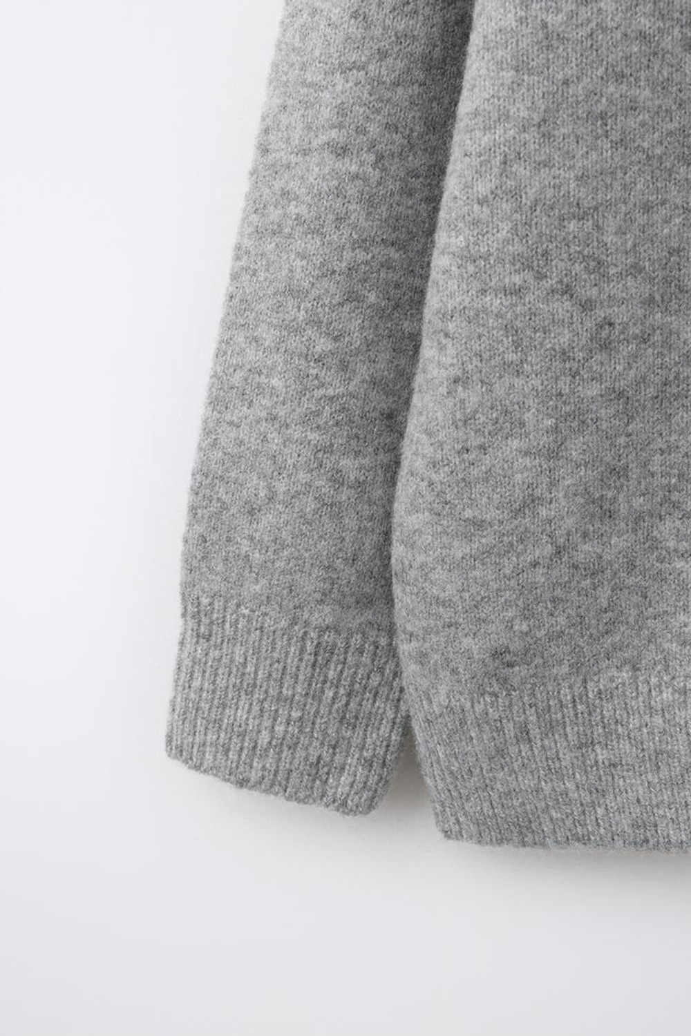 ZARA ОДНОТОННЫЙ СВИТЕР, СЕРЫЙ