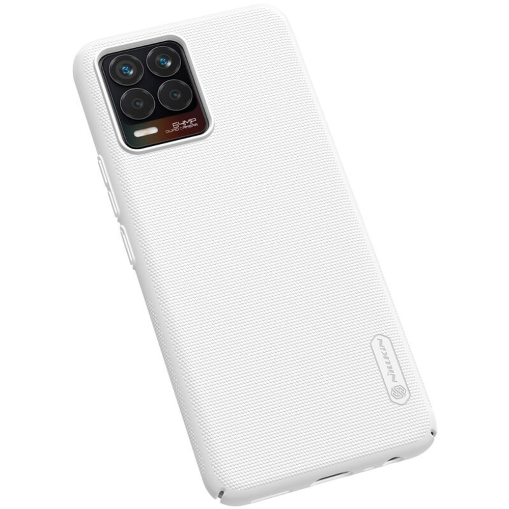 Чехол белого цвета от Nillkin Super Frosted Shield для OPPO Realme 8 и Realme 8 Pro