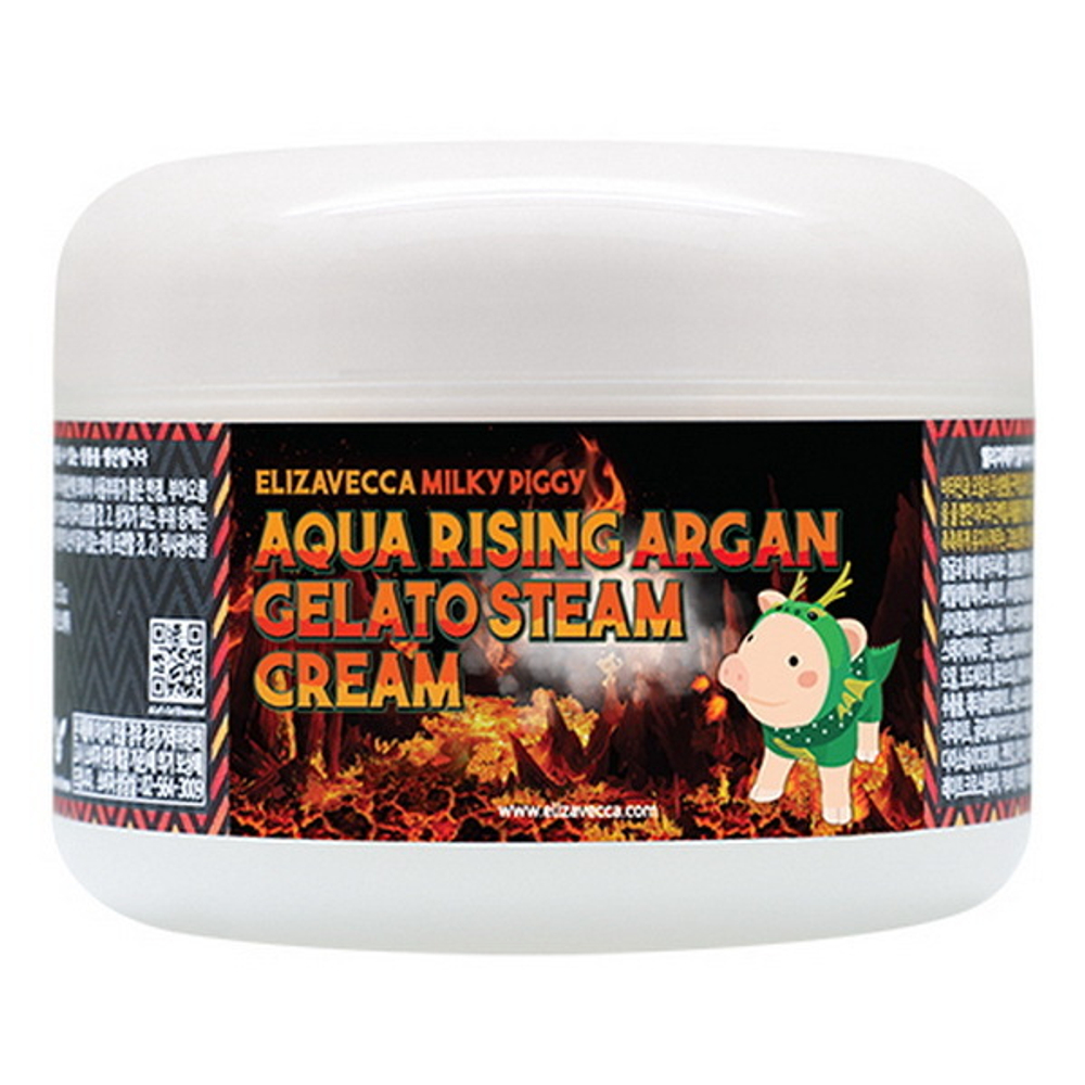 Паровой увлажняющий крем для лица Elizavecca Milky Piggy Aqua Rising Agran Gelato Steam Cream, 100мл