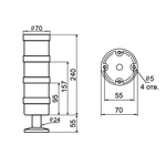 Светосигнальная колонна INNOCONT TL70-024-GGG-55