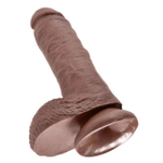 Реалистичный фаллос с мошонкой на присоске 8''Cock with Balls (Цвет: коричневый)