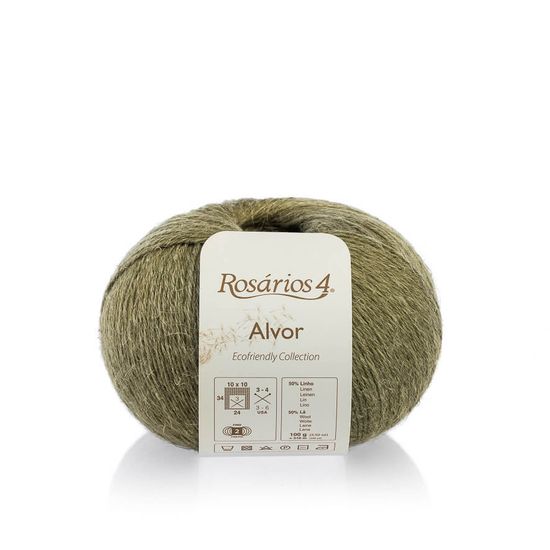 Пряжа ROSARIOS 4 Alvor (50% лён, 50% шерсть)