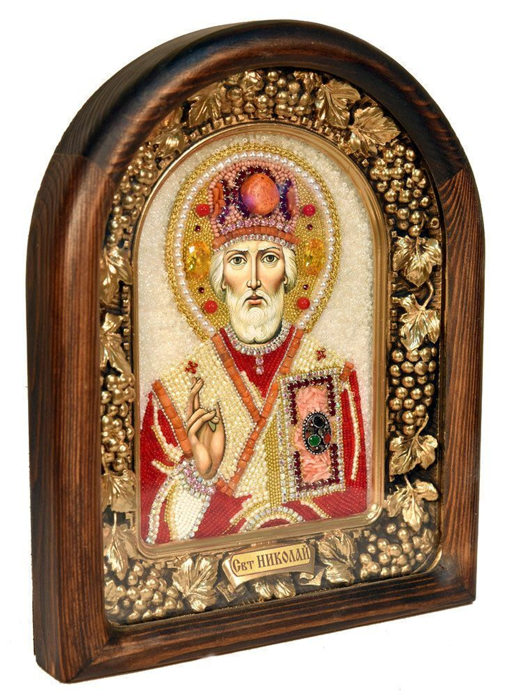 Икона Николай Чудотворец бисер
